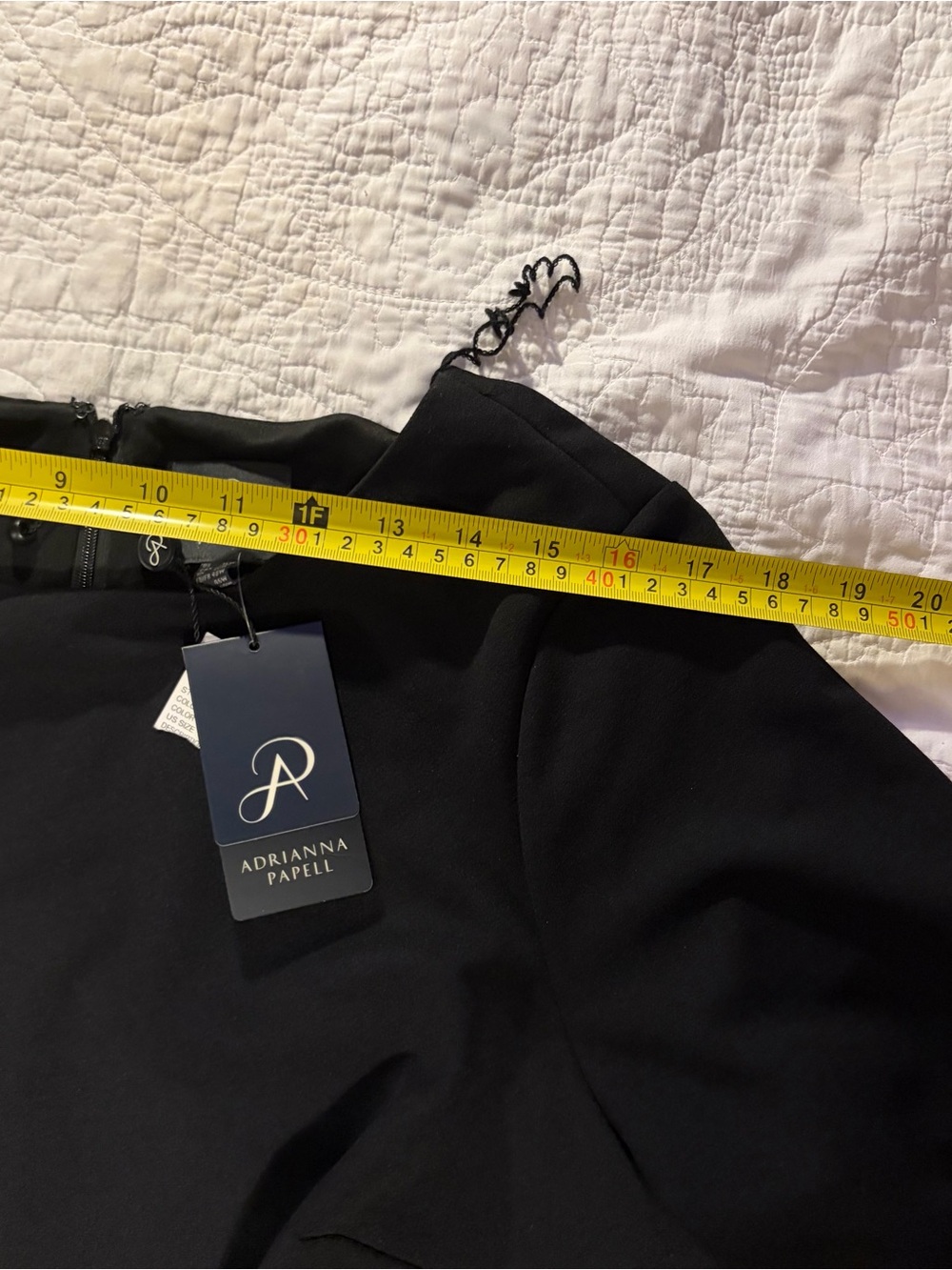 Adrianna Papell black sheath dress with ruffled sleeves NWT 16W - Picture 6 of 7